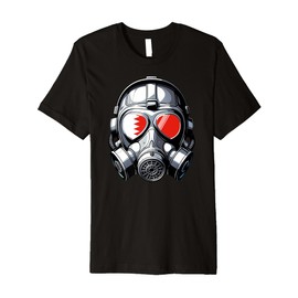 Mens Bahrain Flag Pride Heritage Man Gas Mask Premium T-Shirt