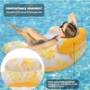 Inflatable Pool Float for Adults -2 Pack Leaf Design Lounge