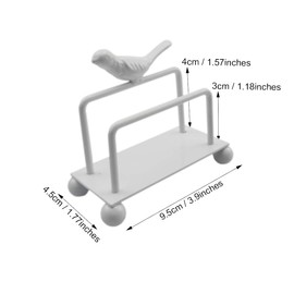 Enyuwlcm - Tarjetero de metal para computadora, diseño de pájaro, color dorado, Blanco