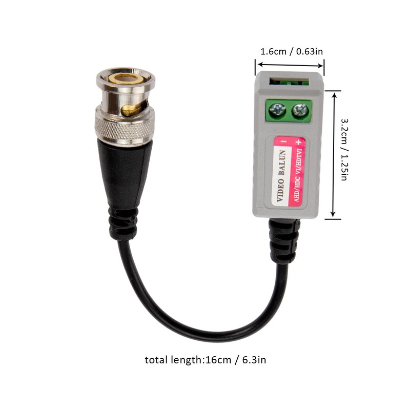 OTOTEC 6 PAIRS (12pcs) Passive Mini CCTV BNC Video Balun