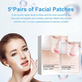 SexxLady 5 Paare Gesichtsfalten Entferner Streifen, Pflaster für Gesichtsfalten, anti Falten Wrinkle Patch zum Glätten von Augen Mund oder für Gesicht
