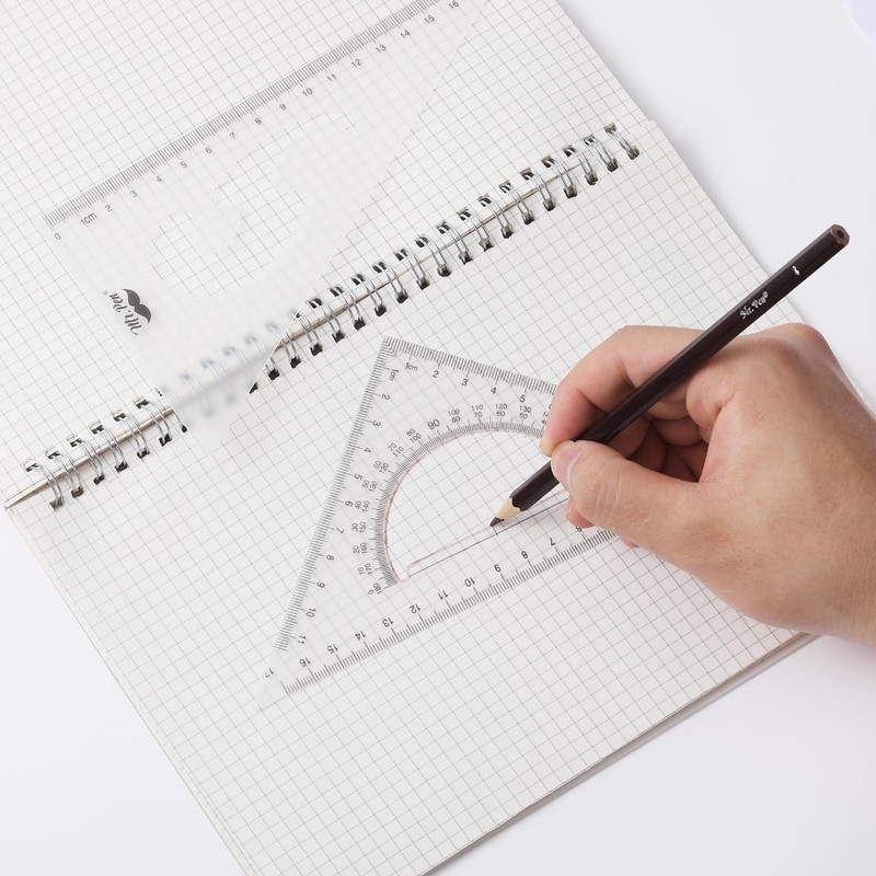 Mr. Pen- Triangle Ruler, 2 Pack, 17&11, 30/60 & 45/90,