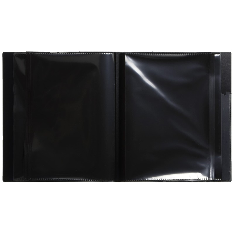 Nakabayashi Album Photographilia 2L Size, 100 Sheets, 1 Tier, Black