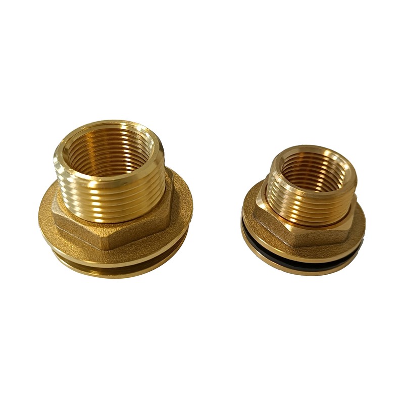 Varile - 3/4 inch brass tank feed-through thread fitting