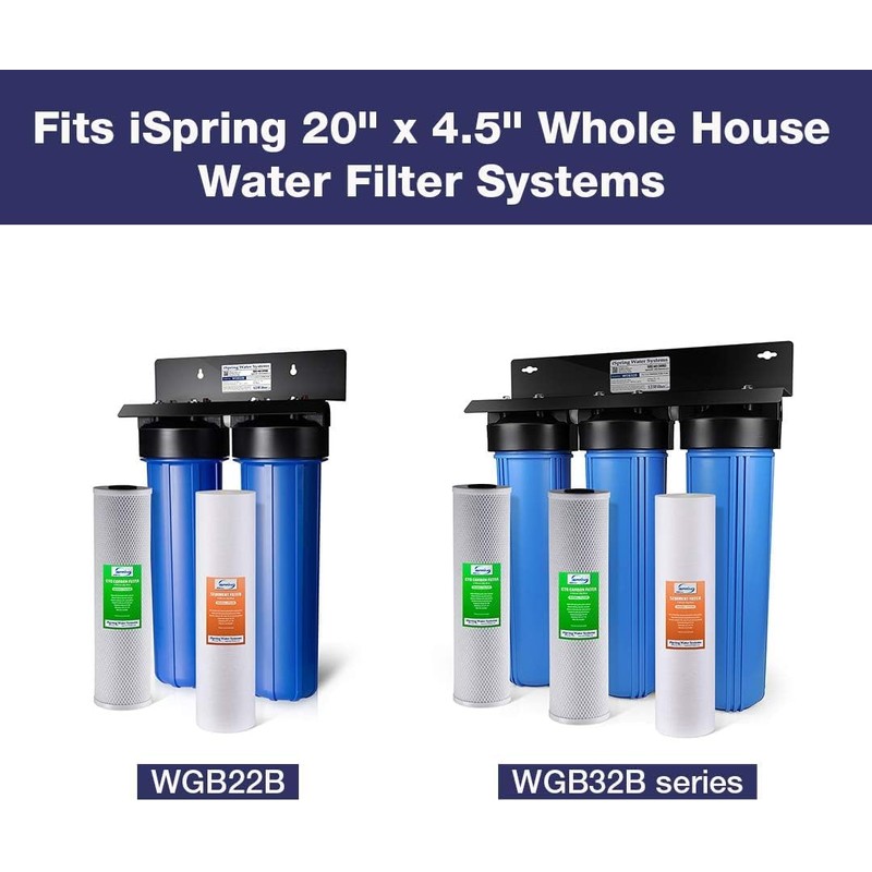 iSpring FP25B High-Capacity 20” x 4.5” Sediment Water Filter Cartridge,