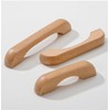 SYZOW 6 Pack Wooden Kitchen Cabinet Handles, 96mm Hole Centers,