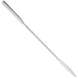 Heathrow Scientific HD15907 Spatula with Round and Tapered Flat End, 195 mm, Metallic