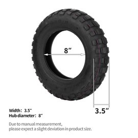 RUTU (2-Pack)3.50-8 Replacement Tire + Inner Tube with TR87 Bent Angled Valve Stem for Shinko Mini Bike Trail 421 Series