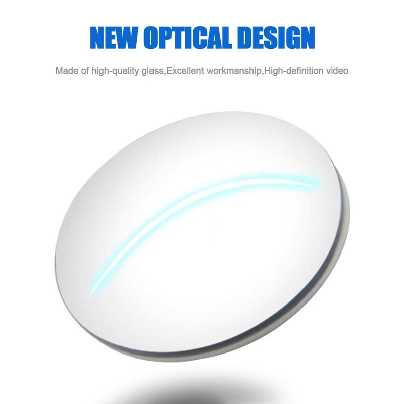 Side | Optical Design Round HD Glass Frameless Convex Rear