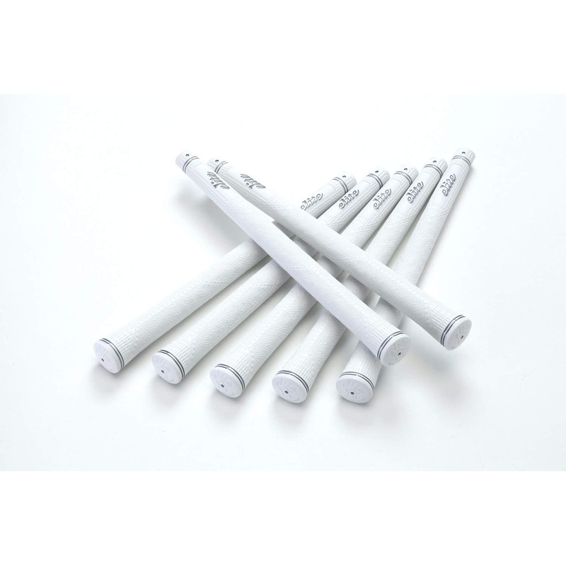 elitegrips CX46 Golf Grips, Set of 7, Silver White with