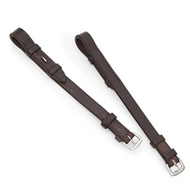 Shires Blenheim Bridle Cheek Pieces with Hook Studs-Havana Full 5/8" (16mm)