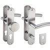 Stahlia Handle set, long plate, renovation set, brushed stainless steel,