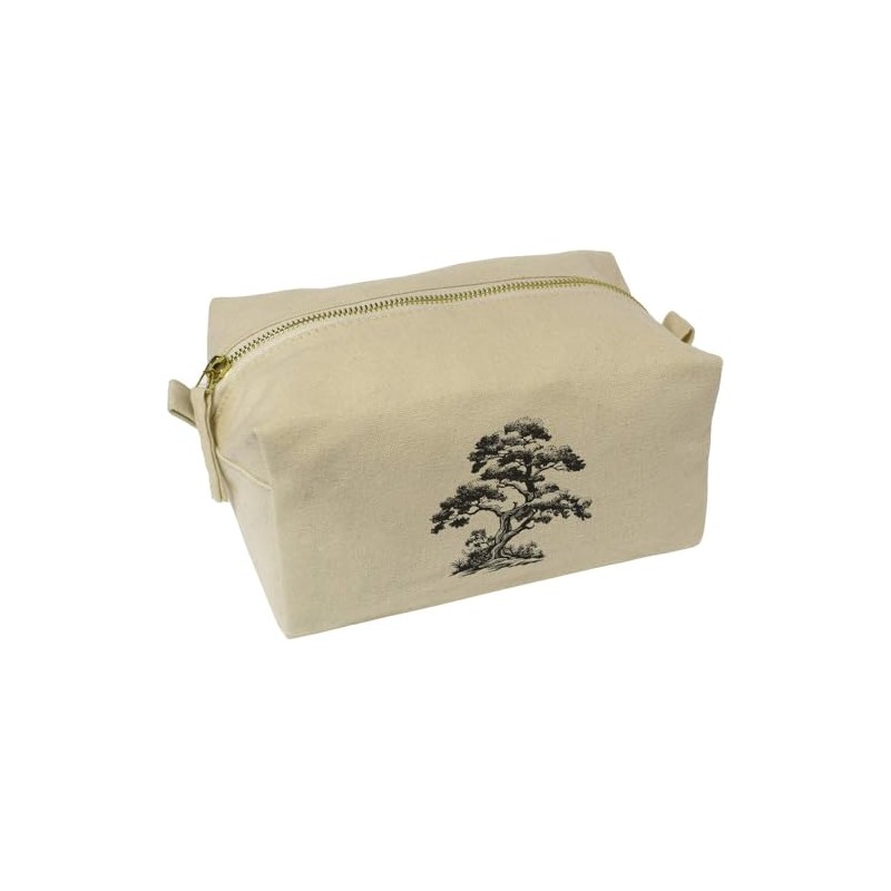 'Chinese Style Tree with Plants' Canvas Wash Bag/Makeup Case (CS00044572)