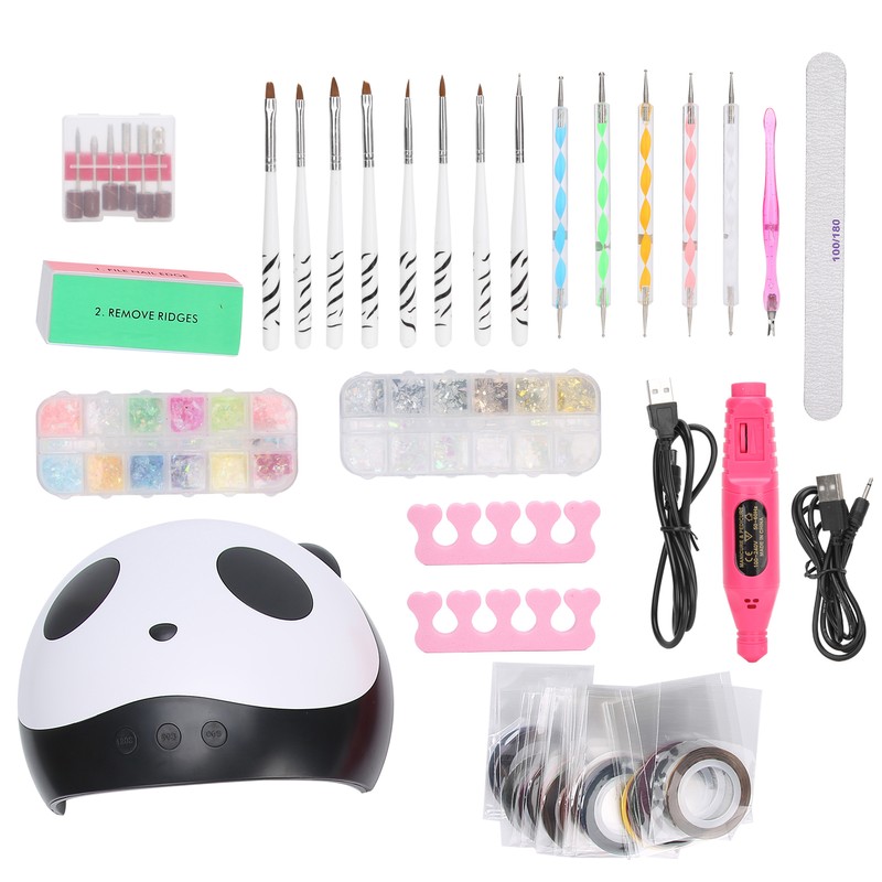 12Pcs Nail Art Kit Rhinestones Dotting Pen Nail Drill Pen