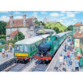 Ravensburger Railway Heritage No.1 - Corfe Train Station & Oakworth Station 2x 500 Piece Jigsaw Puzzles for Adults and Kids Age 10 and Up