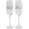 Amore Mr & Mrs Wedding Champagne Flutes Glasses