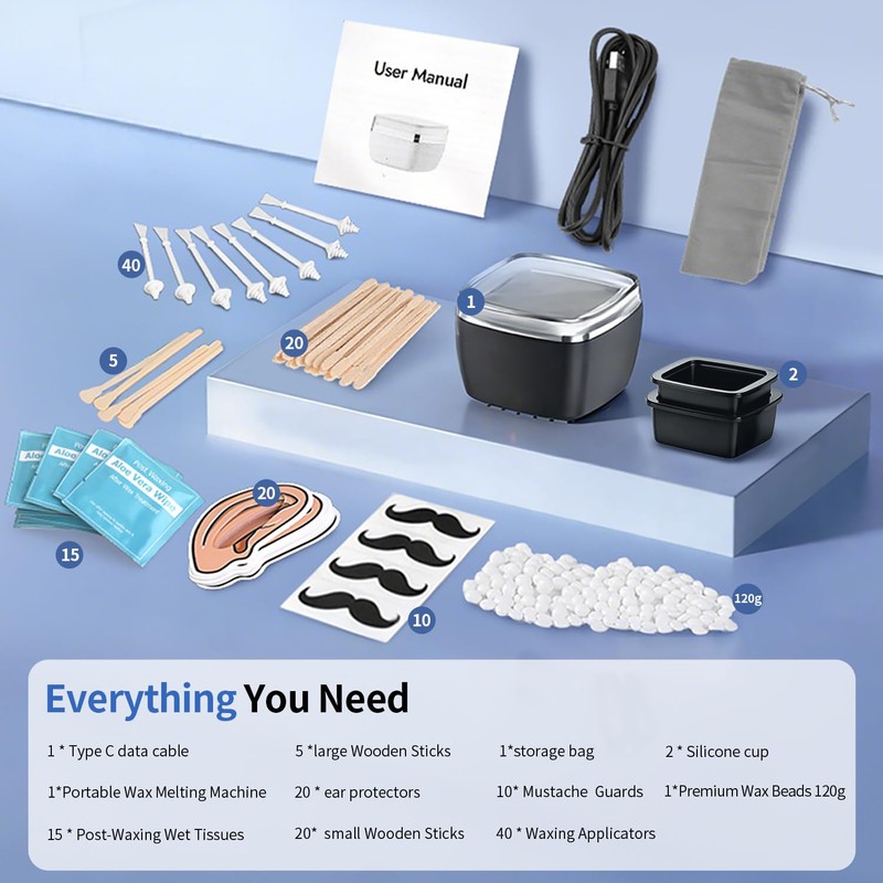 Nose Wax Kit Men, Nose Ear Hair Waxing Kit