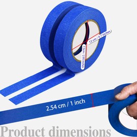 Frascati Painters Tape 1 Inch Wide, 16 Packs Blue Painters Tape for General Purpose Use, 1 Inch X 55 Yards X 16 Rolls, 880 Yards in Total