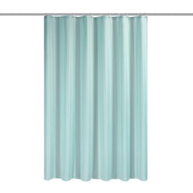 Simple&Opulence Solid Fabric Shower Curtain Liner with Hooks for Bathroom, Extra Long 72 x 78 inches Waterproof, Machine Washable, Hotel Quality Shower Curtain Set (Aqua)