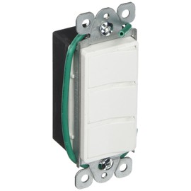 Morris 81971 Commercial Grade Decorative Triple Rocker Switch, 15A, 120V/277V, White