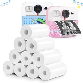 Thermal Paper, 10 Rolls Refill Print Paper for Kids Instant Print Camera, HD Photo Printing Paper Rolls for Most Kids Instant Camera, BPA Free