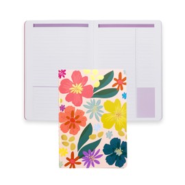 Erin Condren Productivity Petite Journal, Small Productivity Notebook, Petal Pop Design, Slim and Portable Journal with To-Do Lists and College-Ruled Lines