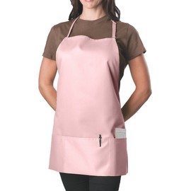 Pink Adjustable Bib Apron - 3 Pocket