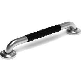 AmeriLuck 16 inches Bath Safety Grab Bar with Soft Anti-Slip Grips, ADA 500lbs Loading Cap - 2 Pack, Brushed Nickel