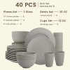 Homienly 40-Piece Wheat Straw Dinnerware Sets