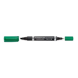 Staedtler Lumocolor Duo Permanent Markers Pack of 10 Green