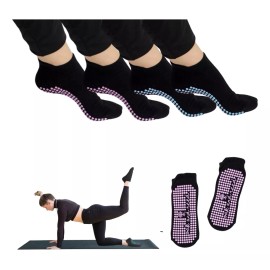 OAK AND REED Calcetines Para Yoga Pilates Con Base Antiderrapante 4 Pares