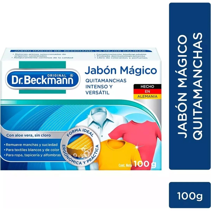 Dr. Beckmann 3 Jabón Barra Mágico Quitamanchas Tapicería Ropa Textiles