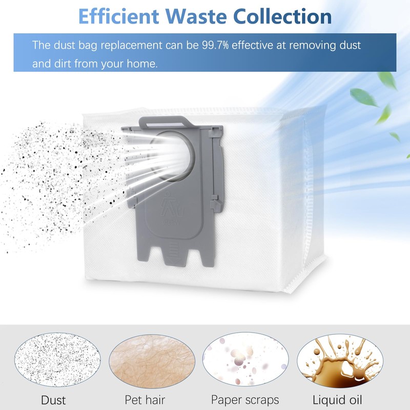 14 Pack Replacement Dust Bag for Roborock S8, S8 Pro