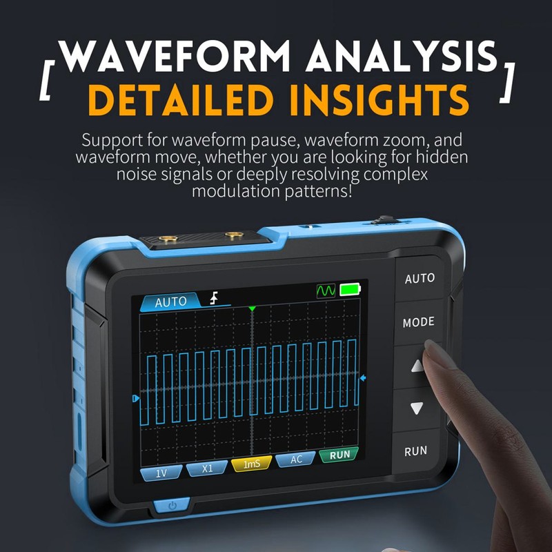 Handheld Mini Oscilloscope 2.8in TFT 1M Bandwidth 5.0MS/s Sampling Rate