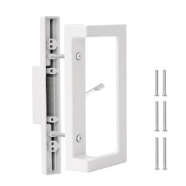 MaxxGeek Sliding Door Handle Replacement, Reversible Keyless Sliding Patio Door Handle Fits Door Thicknesse is 1-3/4'' to 2-1/5'' and 3-15/16'' Screw Hole Spacing.