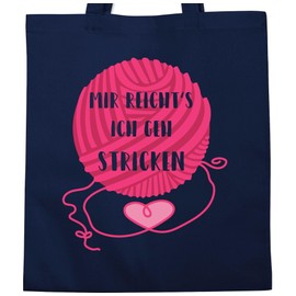 Shirtracer - Cotton Bag - Sayings Statement - Mir reicht's ich geh knicking, 3 Navy Blue