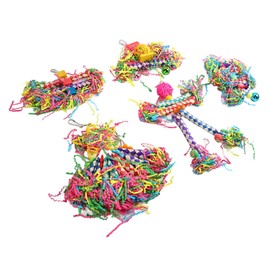 Bird Parrot Shredder Toy, Relieve Anxiety Hanging Bird Bells Toys Safe Healthy Bite Resistant Sweet Sound for Parrot Pet Parrot Parakeet Cockatiel