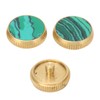 3 Pcs Trumpet Valve Cap Embedded Green Standard Metal Finger