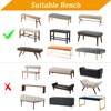 YISUN Leather Dining Room Bench Covers, Stretch Spandex Upholstered Bench