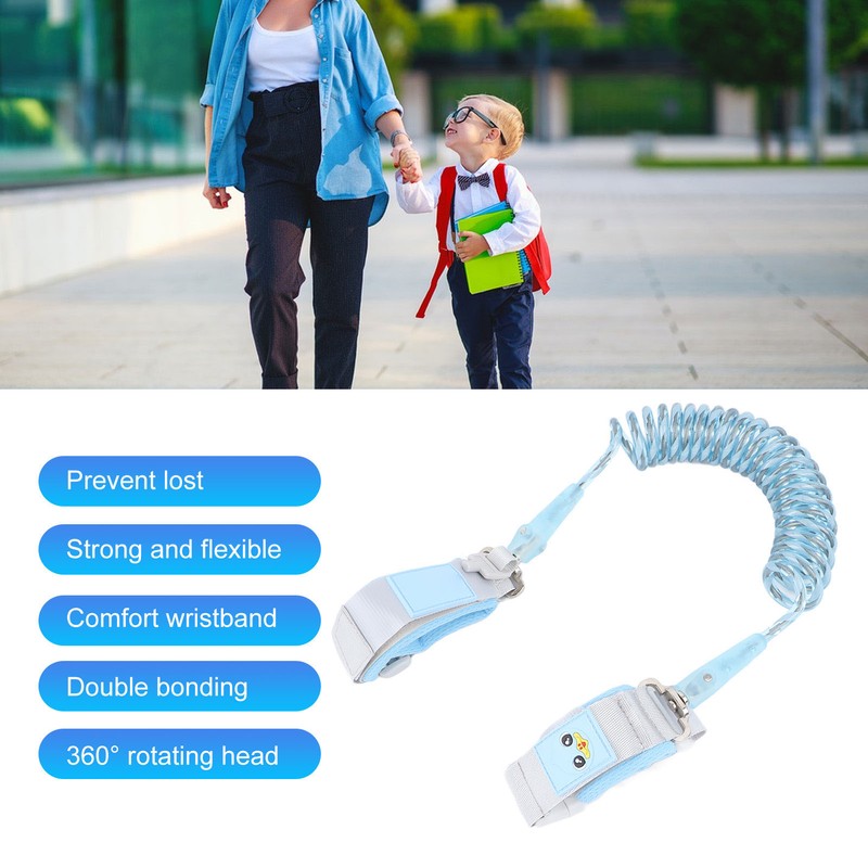 2m Toddler Wrist Link Prevent Lost 360 Degrees Rotating Night