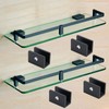 Pack of 12 Adjustable Glass Brackets, Aluminium Alloy Glass Clamp