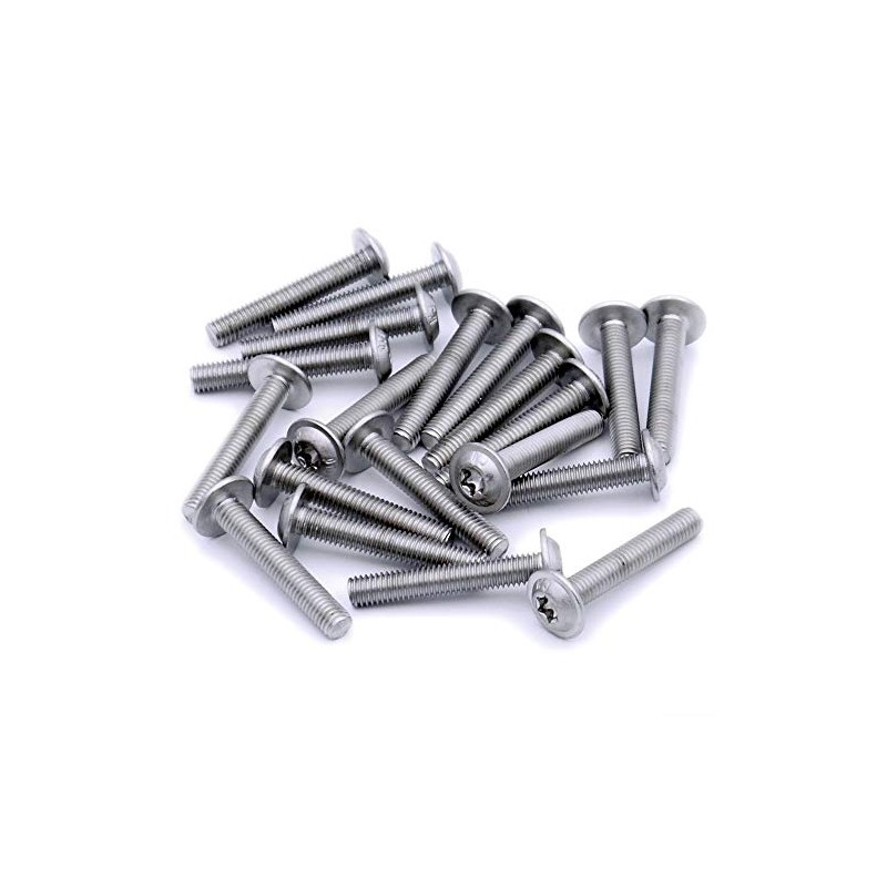 M3 (3mm x 20mm) Flanged TX Socket Button Machine Screw