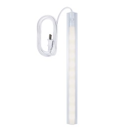 Enbrighten 16 Inch LED Premium Under Cabinet Light Fixture, Plug-In, Bright White 3000K, 384 Lumens, Plastic Housing, On/Off Switch, Perfect for Kitchen, Home Office, Garage, Workbench & more, 26535