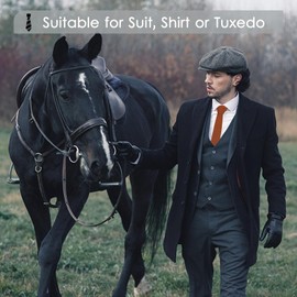 Mantieqingway Ties for Men, Wool & Cotton & Cashmere Skinny Tie 2.36'' Mens Neckties for Wedding Groomsmen Gifts Party