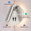 Round Wall Mount Reading Light for Bed Bedside, Modern Hardwired