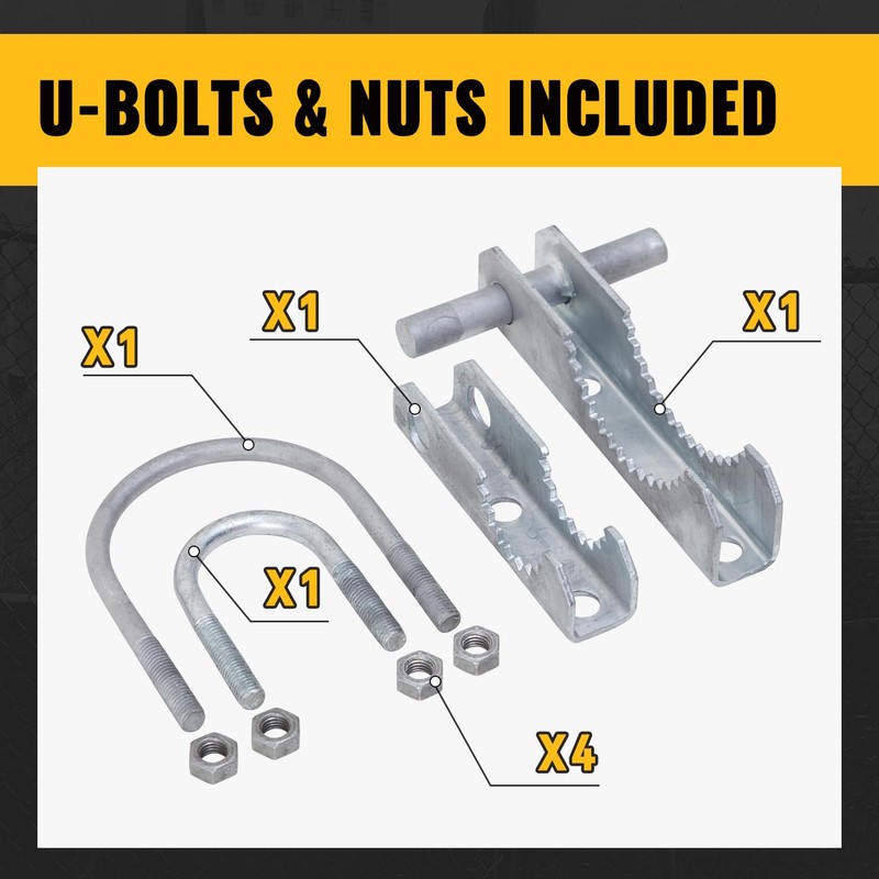 VIVIDA Chain Link Gate Hinge, 180 Degree Hinge for Chain