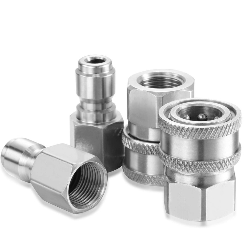 4 Sets NPT 3/8 Inch Stainless Steel Male and Female