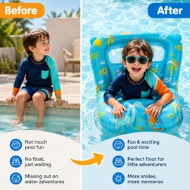 Kids Inflatable Swim Ring for Pool & Beach Play – Cartoon PVC Float Toy for Summer Water Fun