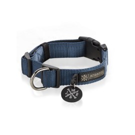 Jack & Russell Balu Neoprene Padded Dog Collar Various Sizes and Colours (Neck Circumference M (35-43 cm), Blue)