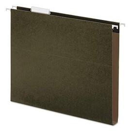 Universal 1-Inch Box Bottom Hanging Folders, Legal Size, Green, 25/BX (UNV14151)